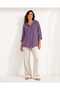 Women's Mesh Detailed Sequined Star Figured Seasonal Jacket Shirt - 2