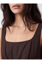 Nevavm Square Collar Flared Dress with Scarf Detail - 3