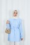 Baby Collar Lace Detailed Lace-Up Tunic Hnt2133 Baby Blue - 7
