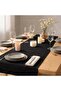 Organic Raw Linen Table Runner 40X150 cm - Buldan Woven Linen Decorative Tablecloth - 5