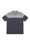 Men's Large Size Melange Smoked Polo Collar Short Sleeve Stream T-Shirt 3Xl-4Xl-5Xl-6Xl - 5