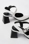 Zri̇n-40450 Premium White Patent Leather Daily Open-Back Heeled Shoes 8 cm - 5