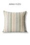 42X42 Patchwork Throw Pillow – Colorful Striped Silicone Filled Decorative Linen-Look Pillow - Bohemian Pillow - 2