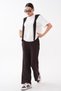 Women's Shawl Look Detailed T-Shirt and Pants Set 260652 - - 3
