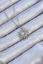 316L Steel Chain Silver Color Zircon Stone Shining Sun Necklace