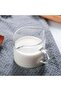 Milk Coffee Double Mouth Sharing Measuring Cup Clear 8.5x7.5cm