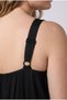 Women's Plus Size Black, Waist Gipe Elastic Detail, Wrap Collar, Viscose Dress 65N39578 - 7