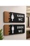 Wc Female Male Direction Sign Wc 26X10 cm