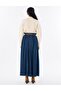 Belt Detailed Denim Skirt Indigo - 4