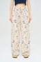 Women's Floral and Leaf Embroidered Sequined Palazzo Trousers