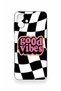 Samsung A07 Compatible Black Good Vibes Patterned Silicone Case - 2