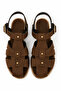 Women's Brown Suede Cage Sandals