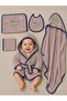 Newborn Embroidered Baby Bathrobe Set 5 Pieces Compatible with 0-2 Years Old 100% Cotton Curly Towels - Baby - 3