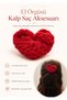 Red Heart Hair Clip Plush Soft Hair Accessory Romantic Gift Hair Ornament - 4
