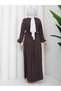 İpek Kupra Pearl Detailed Patterned Dress - 8