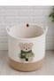 Teddy Bear Toy Basket 24X24 cm |   Wicker Organizer Basket, Children's Room Toy Box, Decorative Basket - 3