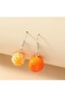 Yiwu New Trendy Orange Fruit Necklace and Drop Earrings Set – Creative Alloy Design |   Fun Casual Fashion Jewelry for Women and Men - 4