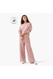 Regular Fit Flexi Waist Soft Touch Wide Leg Pants with Pintuck Detail - 2
