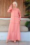 Sewing Detailed Model Dress Pudra - 3
