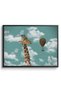 Surreal Giraffe Kids Wall Art | Portrait Framed Canvas Print | Luxury Modern Decor for Kids Room