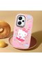 Redmi Note 13 Pro Plus 5g Compatible Case with Camera Protector Pink Silicone Couple Phone Case with Kitty Pattern - 2