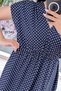 V-Neck Polka Dot Viscose Dress with Elastic Waist 6Y345 - 5