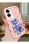 Vivo Y04 Compatible Case Camera Protector Pink Silicone Couple Phone Case Floral Pattern