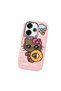 Redmi 13X Compatible Case Camera Protector Pink Silicone Couple Phone Case with Kitty Pattern - 3