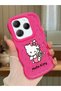 Infinix Hot 40 Compatible Case Camera Protector Red Silicone Couple Phone Case Kitty Pattern