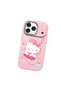 iPhone 17 Pro Compatible Case with Camera Protector Pink Silicone Couple Phone Case with Kitty Pattern - 3