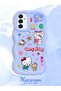 Samsung Galaxy M23 Compatible Case Camera Protector Blue Silicone Couple Phone Case Kitty Pattern - 2