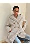 Urban Retro Hooded Oversize Jacket Coat Women's Cream - 6