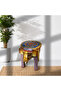 Wooden Traditional Elephant Table & Stool – Mango Wood Furniture(W:14.5''D:18''H:18'') - 3