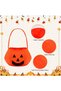 (eb16x6)6PCS Halloween Pumpkin Bag 3D Non Woven Candy Tote Bag Halloween Pumpkin Handbag Makeup Clothing Props - 4