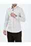 Slim Fit Men's Striped Lycra Tie Collar Shirt Brown T20059-03 - 4