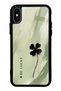iPhone XS Max Glossy Phone Case with Sage Lucky Clover Design