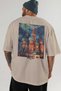 Moscow Russia 3 Beige Oversize Country City Back Printed Unisex T-Shirt 100% Cotton Premium - 5