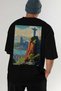 Rio De Janeiro Black Oversize Country City Back Printed Unisex T-Shirt 100% Cotton Premium - 7
