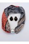 Satin Scarf Necklace and Earring Set with Magnet Pearl Detail 44 cm Women's Stylish Combination Accessory - 4