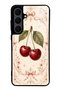 Samsung S25 Fe Vintage Cherry Blossom Design Glossy Phone Case