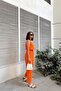 Women's Clothing Orange Imported Muslin Fabric, Basic, Layered, Loose Strap Blouse & Undershirt - 6