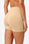 Seamless Mini Shorts Leggings Soft Textured Gathering Seamless Daily Use - Beige