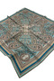 وشاح من القطن والحرير بنمط عرقي LS2205 11-أزرق فاتح-تان-مينك فاتح - 3