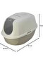 Smart Cat Litter Tray Box for Cat and Kittens 54 cm (Warm Grey), 1 Count, Large - 8