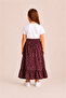 Girl's Long Skirt Summer Patterned Elastic Waist Comfortable Loose Skirt - 3