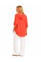 Hooded Midi Length Cotton Shirt Jacket with Mesh Detail - 3