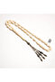Camel Bone Rosary 33 Beads 7.5x12mm Cream Ivory Marquise Prayer Beads 30g Antique Silver Chain Tassel