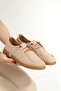 Mnr 4740 Genuine Leather Flat Sole Lace-Up Shoes - 6