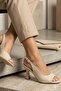 Women's Open Toe Thin Heeled Evening Dress Sandals - Alya Model - 3