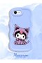 iPhone 8 Compatible Case Camera Protector Blue Silicone Couple Phone Case Kuromi Pattern - 2
